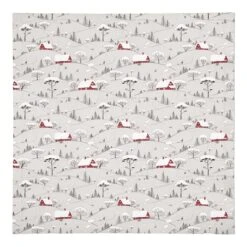 Snowy Village 10x10 Cotton Twill Napkin