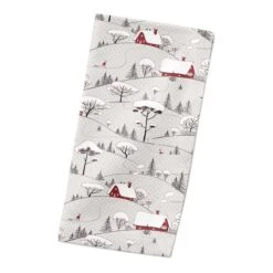 Snowy Village 10x10 Cotton Twill Napkin -Northlight Decor Store D518616S 2