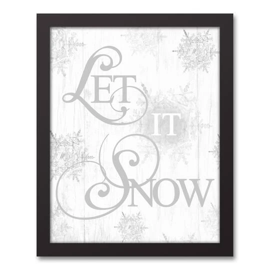 Let It Snowflakes 11x14 Black Framed Canvas 1 Let It Snowflakes 11x14 Black Framed Canvas