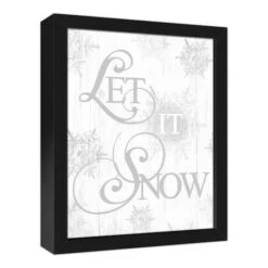 Let It Snowflakes 11x14 Black Framed Canvas 7 Let It Snowflakes 11x14 Black Framed Canvas -Northlight Decor Store D518647S 2