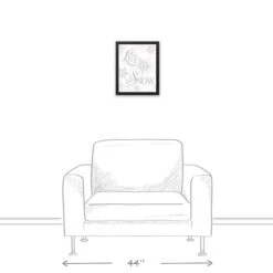 Let It Snowflakes 11x14 Black Framed Canvas 9 Let It Snowflakes 11x14 Black Framed Canvas -Northlight Decor Store D518647S 4