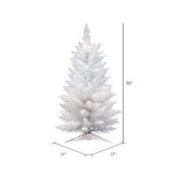 2.5ft. Unlit Sparkle White Spruce Artificial Christmas Tree -Northlight Decor Store D522189S 4