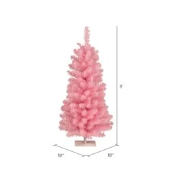 3ft. Unlit Pink Pine Artificial Christmas Tree 5 3ft. Unlit Pink Pine Artificial Christmas Tree -Northlight Decor Store D522368S 3