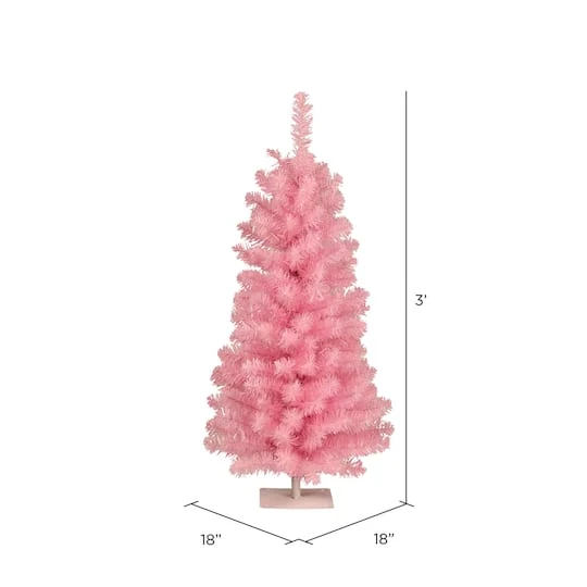 3ft. Unlit Pink Pine Artificial Christmas Tree 3 3ft. Unlit Pink Pine Artificial Christmas Tree - Image 3