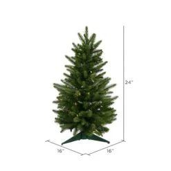 2ft. Pre-Lit Fraser Fir Artificial Christmas Tree, Clear Dura-Lit® Lights 8 2ft. Pre-Lit Fraser Fir Artificial Christmas Tree, Clear Dura-Lit® Lights -Northlight Decor Store D522463S 3