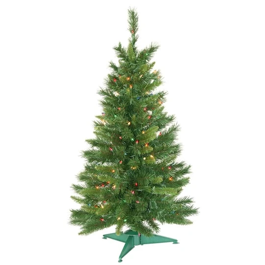 3.5ft. Pre-Lit Imperial Pine Artificial Christmas Tree, Multicolor Dura-Lit® Lights 2 3.5ft. Pre-Lit Imperial Pine Artificial Christmas Tree, Multicolor Dura-Lit® Lights - Image 2