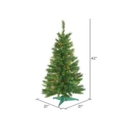 3.5ft. Pre-Lit Imperial Pine Artificial Christmas Tree, Multicolor Dura-Lit® Lights 7 3.5ft. Pre-Lit Imperial Pine Artificial Christmas Tree, Multicolor Dura-Lit® Lights -Northlight Decor Store D522492S 3