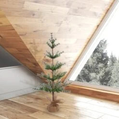 3ft. Unlit Split Venetian Pine Artificial Christmas Tree In Burlap Base -Northlight Decor Store D522494S 2