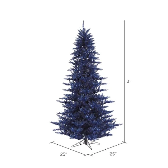 3ft. Unlit Navy Blue Fir Artificial Christmas Tree 3 3ft. Unlit Navy Blue Fir Artificial Christmas Tree - Image 3