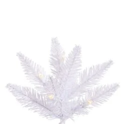 3ft. Pre-Lit White Fir Artificial Christmas Tree, Warm White LED Lights 6 3ft. Pre-Lit White Fir Artificial Christmas Tree, Warm White LED Lights -Northlight Decor Store D522681S 2