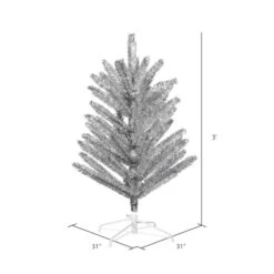 3ft. Unlit Silver Vintage Aluminum Artificial Christmas Tree 9 3ft. Unlit Silver Vintage Aluminum Artificial Christmas Tree -Northlight Decor Store D522686S 14