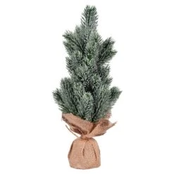 15" Unlit Frosted Spruce Sapling Artificial Christmas Tree Set -Northlight Decor Store D522725S 1