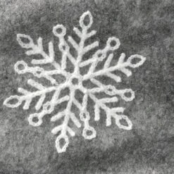 18" Gray Christmas Stocking With Snowflakes -Northlight Decor Store D531296S 5