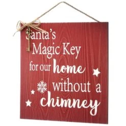 10" Santa’s Key Door Sign 11 10" Santa’s Key Door Sign -Northlight Decor Store D531299S