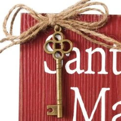 10" Santa’s Key Door Sign 8 10" Santa’s Key Door Sign -Northlight Decor Store D531299S 3