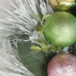 Snowy Pine & Ornament Spray -Northlight Decor Store D531302S 3