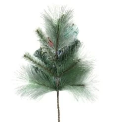 Snowy Pine & Ornament Spray -Northlight Decor Store D531302S 4