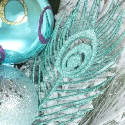 Snowy Pine & Ornament Spray -Northlight Decor Store D531302S 5