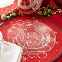DII® Be Merry & Bright Embellished Placemats, 6ct. -Northlight Decor Store D540022S 5