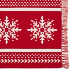 DII® Nordic Snowflake Stripe Jacquard Placemats, 4ct. 15 DII® Nordic Snowflake Stripe Jacquard Placemats, 4ct. -Northlight Decor Store D540033S 4