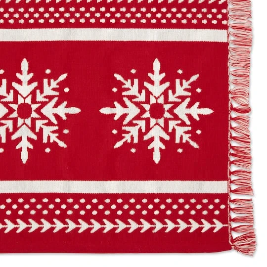 DII® Nordic Snowflake Stripe Jacquard Placemats, 4ct. 5 DII® Nordic Snowflake Stripe Jacquard Placemats, 4ct. - Image 5