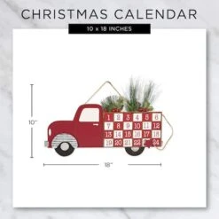 DII® Christmas Tree Truck Advent Calendar -Northlight Decor Store D540035S 3