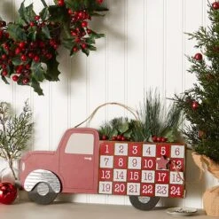 DII® Christmas Tree Truck Advent Calendar -Northlight Decor Store D540035S 8