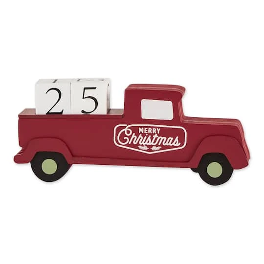 DII® Christmas Tree Truck Tabletop Block Calendar 1 DII® Christmas Tree Truck Tabletop Block Calendar