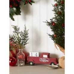 DII® Christmas Tree Truck Tabletop Block Calendar 15 DII® Christmas Tree Truck Tabletop Block Calendar -Northlight Decor Store D540036S 6