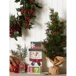 DII® Square Snowman Tabletop Block Calendar 14 DII® Square Snowman Tabletop Block Calendar -Northlight Decor Store D540038S 5