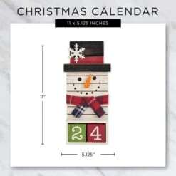DII® Square Snowman Tabletop Block Calendar 15 DII® Square Snowman Tabletop Block Calendar -Northlight Decor Store D540038S 6