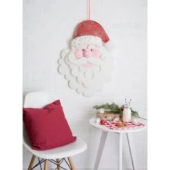 DII® Hanging Foam Santa With Red Hat -Northlight Decor Store D540050S 2