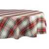 DII® 70" Round Christmas Plaid Tablecloth