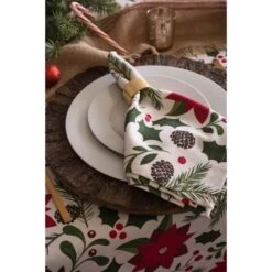 DII® 52" Woodland Christmas Tablecloth -Northlight Decor Store D540170S 4