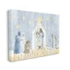 Stupell Industries Nativity Barn Stable Christmas Holiday Rustic Scene Canvas Wall Art