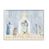 Stupell Industries Nativity Barn Stable Christmas Holiday Wall Art In White Frame