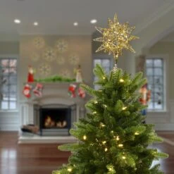 14.5" Falling Star Tree Top For Artificial Trees With Lights -Northlight Decor Store D619808S 12