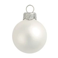 Whitehurst 4ct. 5" Matte Glass Ball Ornaments Silver Matte