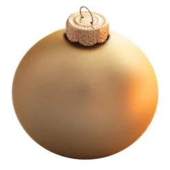 Whitehurst 4ct. 5" Matte Glass Ball Ornaments Gold Matte