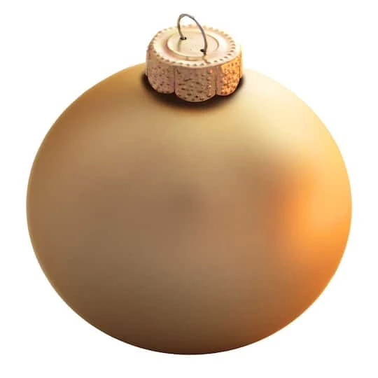 Whitehurst 4ct. 5" Matte Glass Ball Ornaments Gold Matte 1 Whitehurst 4ct. 5" Matte Glass Ball Ornaments Gold Matte
