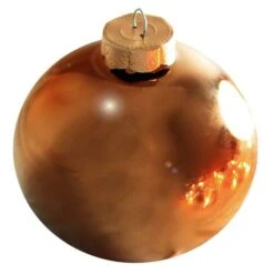 Whitehurst 4ct. 4.75" Glossy Glass Ball Ornaments Chocolate Shiny