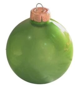 Whitehurst 40ct. 1.5" Pearl Glass Ball Ornaments Lime Pearl