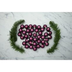 Whitehurst 40ct. 1.25" Matte Glass Ball Ornaments Purple Matte -Northlight Decor Store D623227S 13