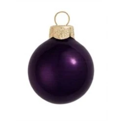 Whitehurst 4ct. 5" Pearl Glass Ball Ornaments Purple Pearl