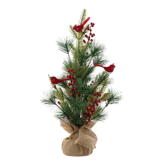 20" Unlit Cardinal Artificial Tabletop Christmas Tree 1 20" Unlit Cardinal Artificial Tabletop Christmas Tree