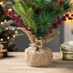 20" Unlit Cardinal Artificial Tabletop Christmas Tree 11 20" Unlit Cardinal Artificial Tabletop Christmas Tree -Northlight Decor Store D652292S 4