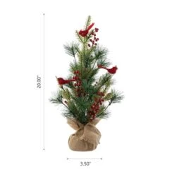 20" Unlit Cardinal Artificial Tabletop Christmas Tree 13 20" Unlit Cardinal Artificial Tabletop Christmas Tree -Northlight Decor Store D652292S 6