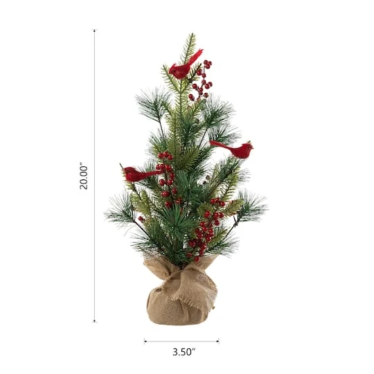 20" Unlit Cardinal Artificial Tabletop Christmas Tree 7 20" Unlit Cardinal Artificial Tabletop Christmas Tree - Image 7