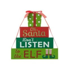 Glitzhome® 12" Lighted Wooden Christmas Gift Block Table Décor 16 Glitzhome® 12" Lighted Wooden Christmas Gift Block Table Décor -Northlight Decor Store D652311S 7