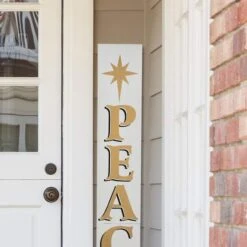 Glitzhome® 60'' PEACE Nativity Wooden Porch Sign 13 Glitzhome® 60'' PEACE Nativity Wooden Porch Sign -Northlight Decor Store D652319S 4